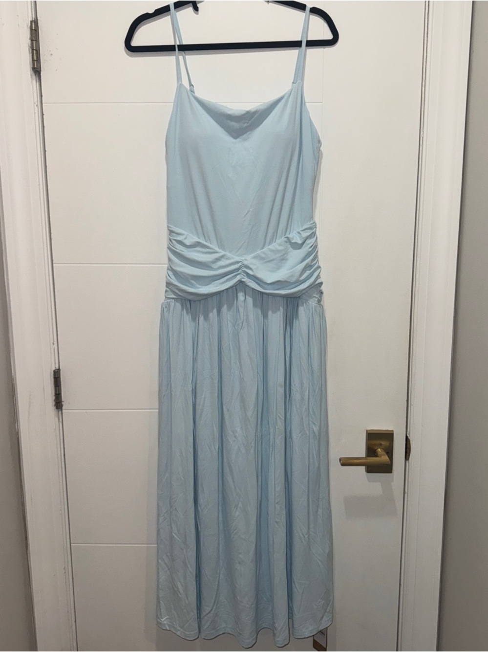 OGL Light Blue Maxi Dress with Twist Waist